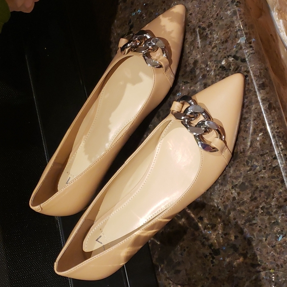 NEW Marc Fisher 9.5 nude Seluna pointed toe flat - Picture 7 of 11